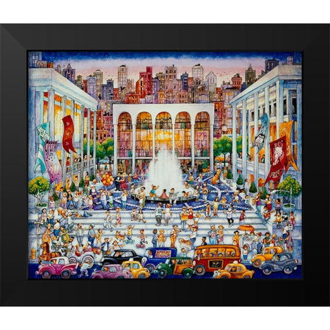 Lincoln Center Black Modern Wood Framed Art Print by Bell, Bill