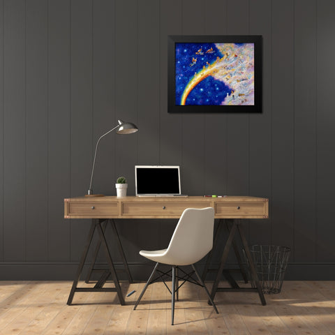 Rainbow Bridge Black Modern Wood Framed Art Print by Bell, Bill