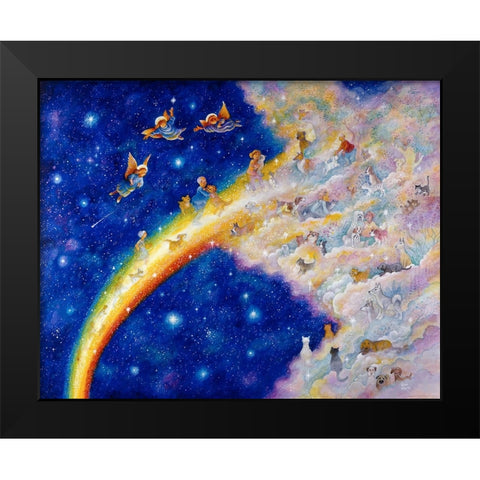 Rainbow Bridge Black Modern Wood Framed Art Print by Bell, Bill