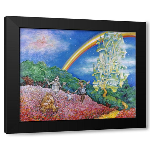 Emerald City Black Modern Wood Framed Art Print with Double Matting by Bell, Bill