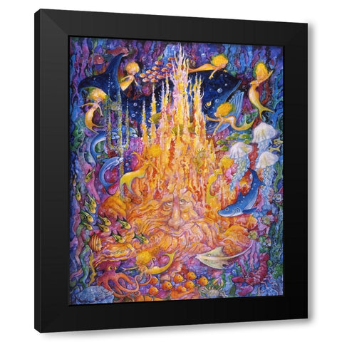 Kingdom Of The Sea Black Modern Wood Framed Art Print with Double Matting by Bell, Bill