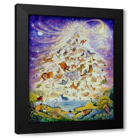 Genesis Black Modern Wood Framed Art Print by Bell, Bill