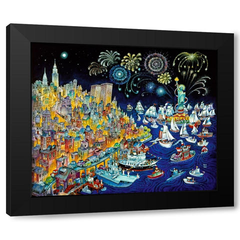 Liberty NYC Black Modern Wood Framed Art Print with Double Matting by Bell, Bill