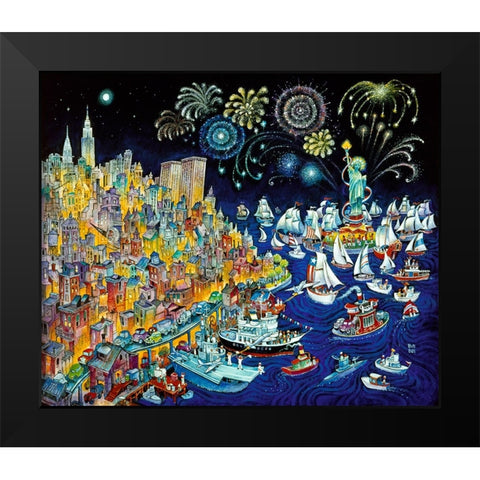 Liberty NYC Black Modern Wood Framed Art Print by Bell, Bill