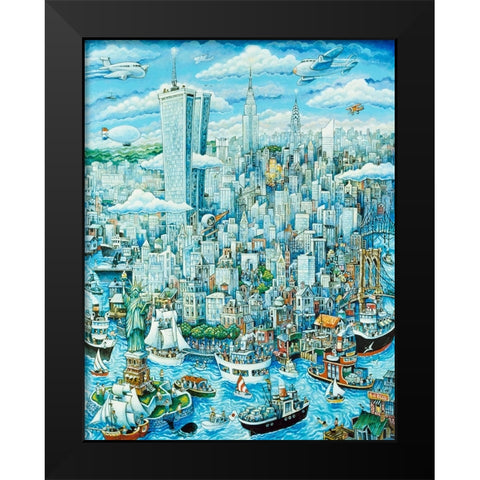 New York, New York Black Modern Wood Framed Art Print by Bell, Bill