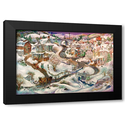 Real Vermont Black Modern Wood Framed Art Print by Bell, Bill