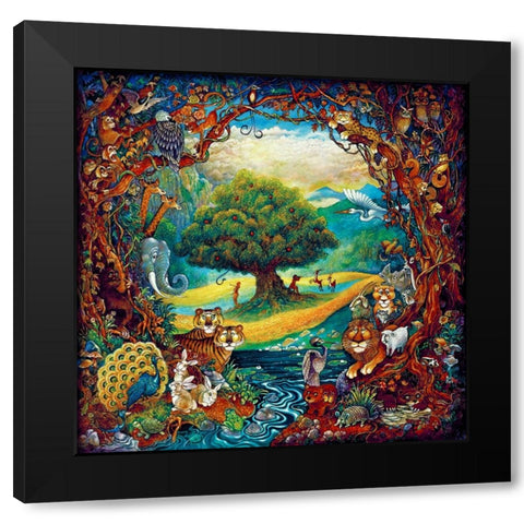 Paradise 2 Black Modern Wood Framed Art Print by Bell, Bill