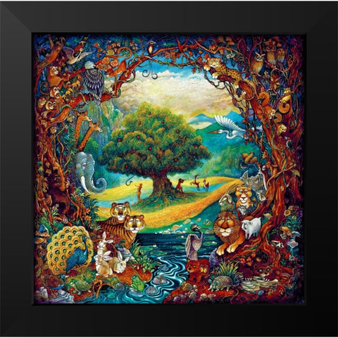 Paradise 2 Black Modern Wood Framed Art Print by Bell, Bill