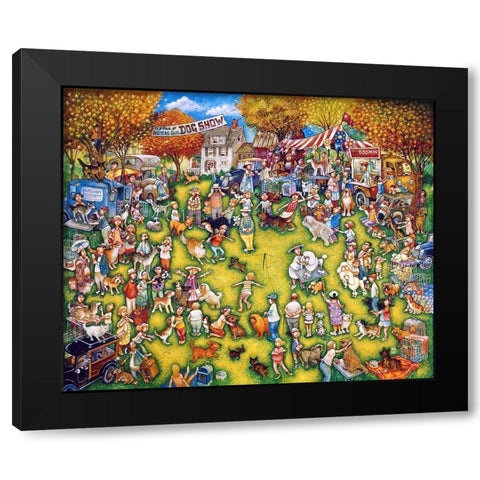 Dog Show 2 Black Modern Wood Framed Art Print with Double Matting by Bell, Bill