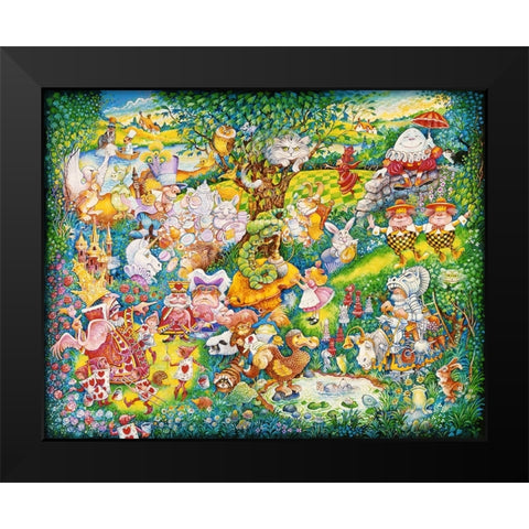 Wild Wonderland Black Modern Wood Framed Art Print by Bell, Bill