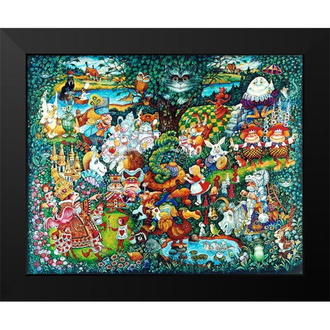 Wonderland Black Modern Wood Framed Art Print by Bell, Bill