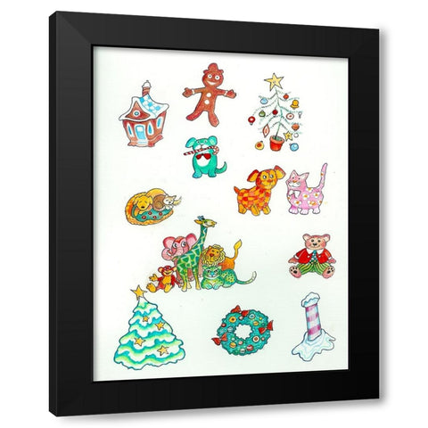 Remark 1 Black Modern Wood Framed Art Print by Bell, Bill