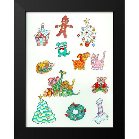 Remark 1 Black Modern Wood Framed Art Print by Bell, Bill