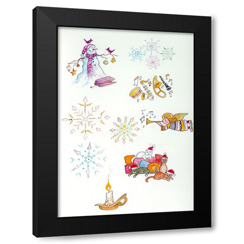 Remark 2 Black Modern Wood Framed Art Print with Double Matting by Bell, Bill