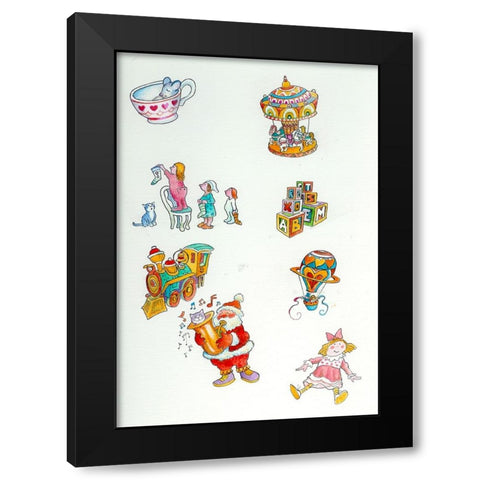 Remark 3 Black Modern Wood Framed Art Print by Bell, Bill