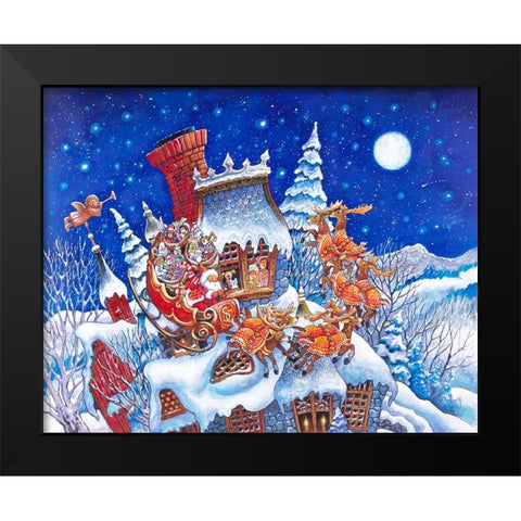 Night B4 A Black Modern Wood Framed Art Print by Bell, Bill