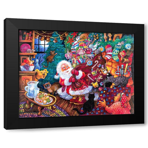 Night B4 C Black Modern Wood Framed Art Print with Double Matting by Bell, Bill