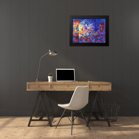 Night B4 G Black Modern Wood Framed Art Print by Bell, Bill