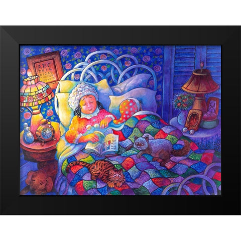 Night B4 G Black Modern Wood Framed Art Print by Bell, Bill