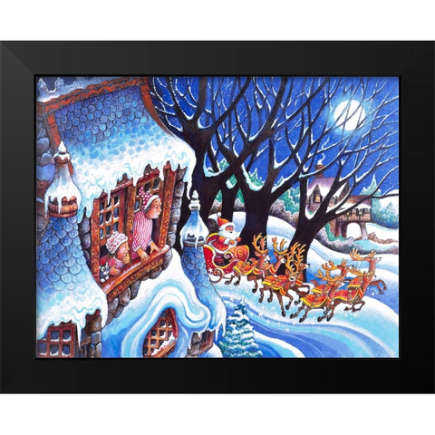 Night B4 M Black Modern Wood Framed Art Print by Bell, Bill