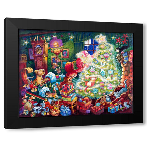 Night B4 N Black Modern Wood Framed Art Print with Double Matting by Bell, Bill