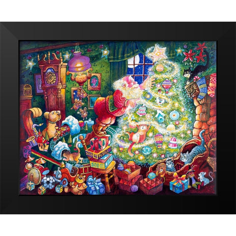 Night B4 N Black Modern Wood Framed Art Print by Bell, Bill