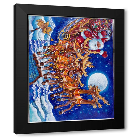 Night B4 O Black Modern Wood Framed Art Print with Double Matting by Bell, Bill