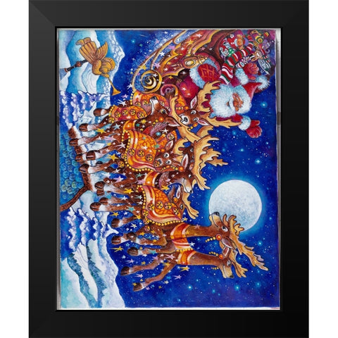 Night B4 O Black Modern Wood Framed Art Print by Bell, Bill