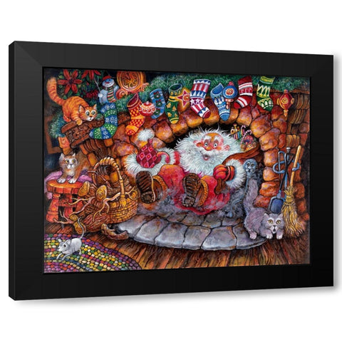 Night B4 Q Black Modern Wood Framed Art Print with Double Matting by Bell, Bill