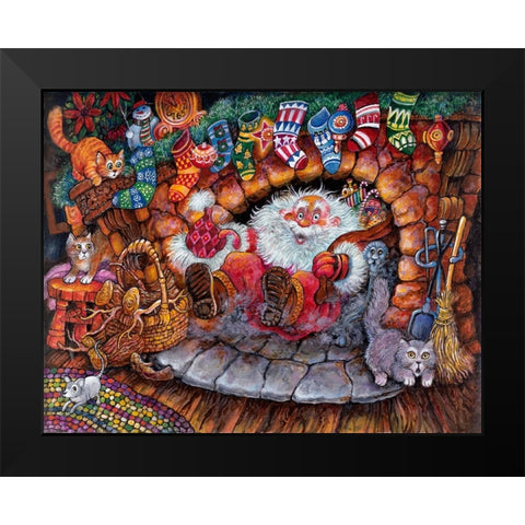 Night B4 Q Black Modern Wood Framed Art Print by Bell, Bill