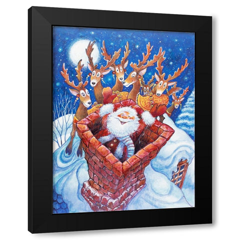 Night B4 S Black Modern Wood Framed Art Print by Bell, Bill