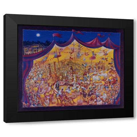 Under The Big Top Black Modern Wood Framed Art Print with Double Matting by Bell, Bill