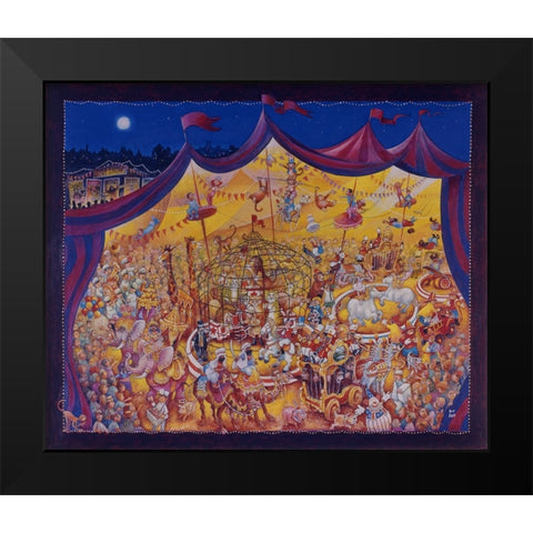 Under The Big Top Black Modern Wood Framed Art Print by Bell, Bill