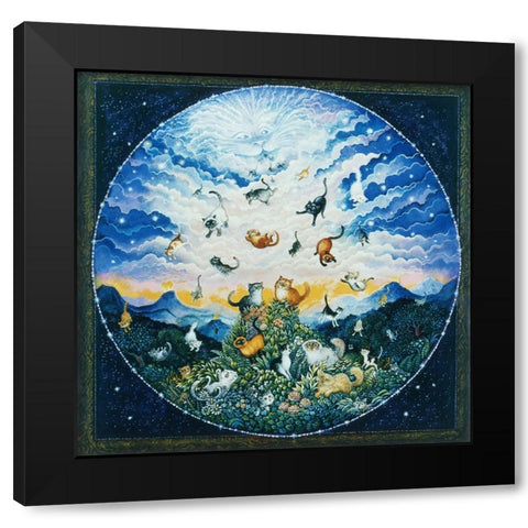 Cat Creation 2 (Pc) Black Modern Wood Framed Art Print by Bell, Bill