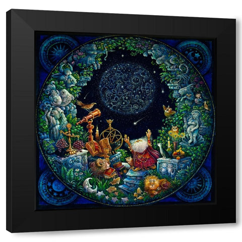 Astrologer 2 (Pc) Black Modern Wood Framed Art Print by Bell, Bill