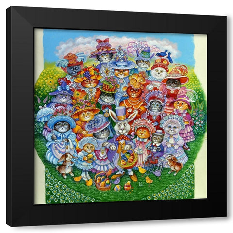 Easter Parade (Pc) Black Modern Wood Framed Art Print by Bell, Bill