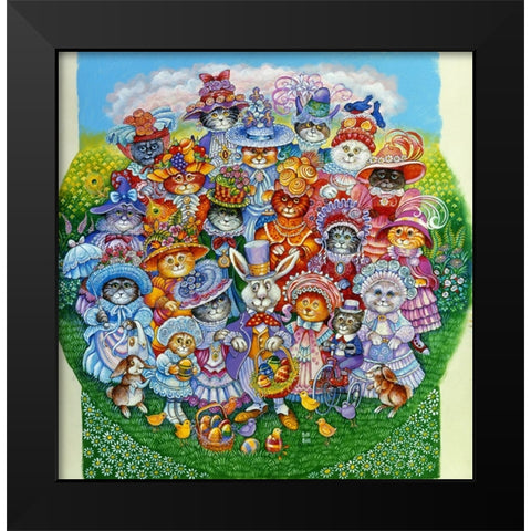Easter Parade (Pc) Black Modern Wood Framed Art Print by Bell, Bill