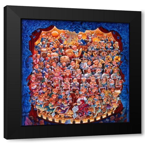 Concertanti Furioso Black Modern Wood Framed Art Print with Double Matting by Bell, Bill