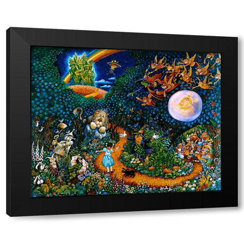 The Land Of Oz Black Modern Wood Framed Art Print with Double Matting by Bell, Bill