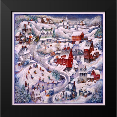 Winter In Vermont  Black Modern Wood Framed Art Print by Bell, Bill