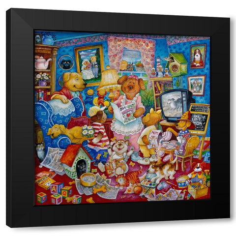 Mutters Day Black Modern Wood Framed Art Print with Double Matting by Bell, Bill