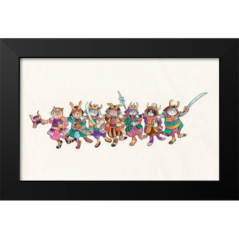 26A - Samurai Black Modern Wood Framed Art Print by Bell, Bill