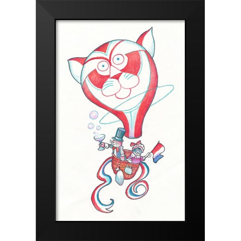 38A - Paris Black Modern Wood Framed Art Print by Bell, Bill