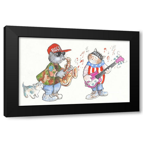 43A - Rock And Roll Black Modern Wood Framed Art Print with Double Matting by Bell, Bill