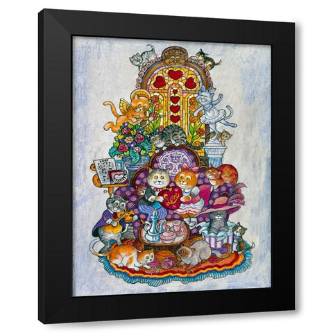 Love Notes Black Modern Wood Framed Art Print with Double Matting by Bell, Bill