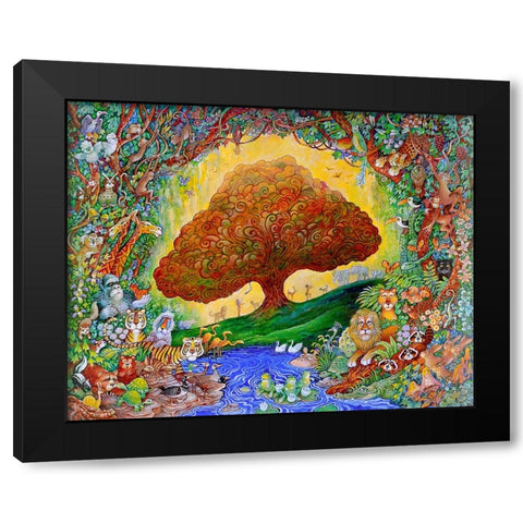 The Tree Black Modern Wood Framed Art Print with Double Matting by Bell, Bill