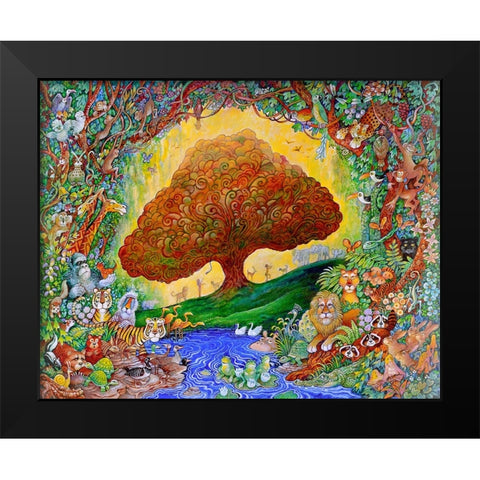 The Tree Black Modern Wood Framed Art Print by Bell, Bill
