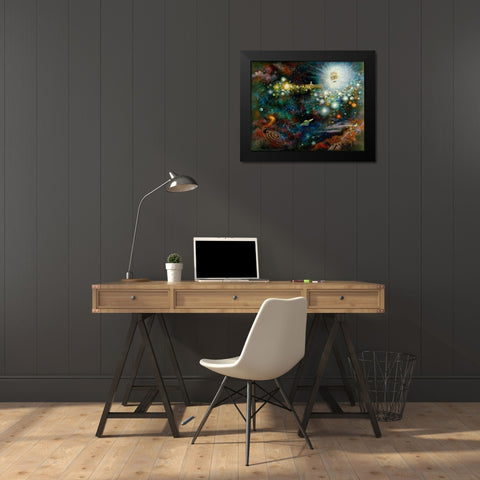 Let There Be Light Black Modern Wood Framed Art Print by Bell, Bill
