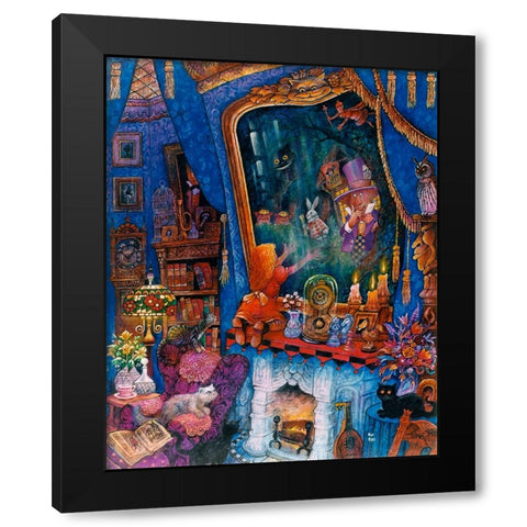 The Looking Glass Black Modern Wood Framed Art Print with Double Matting by Bell, Bill