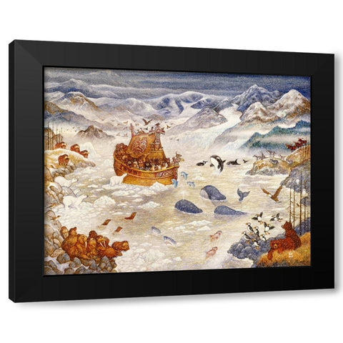 Northern Noah Black Modern Wood Framed Art Print with Double Matting by Bell, Bill